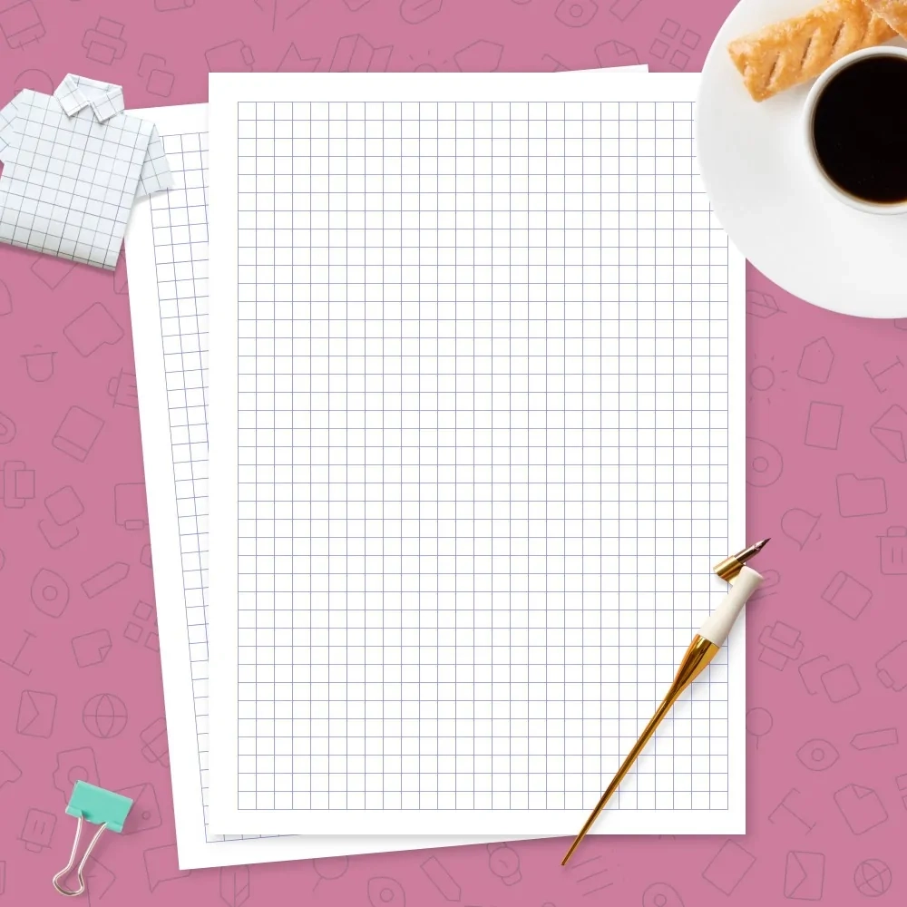 0 5 Cm Grid Paper Printable Blue