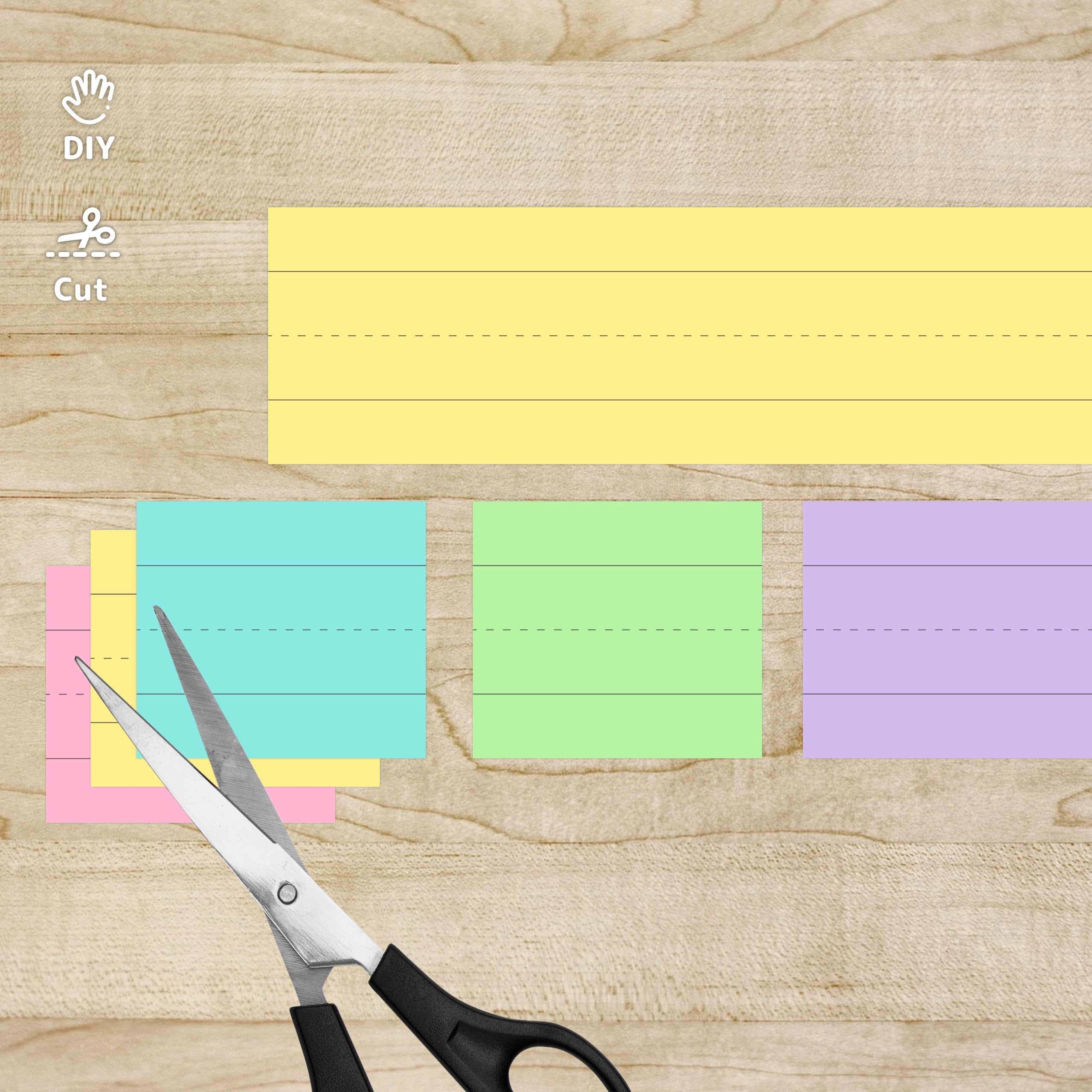 100 Pack Sentence Strips For Classroom Chart Paper For Teacher Supplies Lined Paper Borders For Classroom Bulletin Board 3 X 24 Inches Assorted 