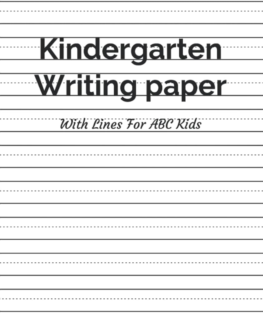 100 Pages Kindergarten Writing Paper With Lines For ABC Kids Blank Handwriting Practice For Kids With Dotted Line Exercise Tracing Shapes Numbers 