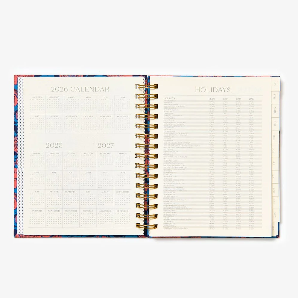 12 Month Botanical Toile Custom Planner Paper Source