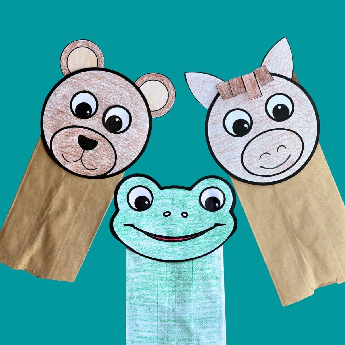 13 Easy Paper Bag Puppets For Kids Free Templates Simply Full 