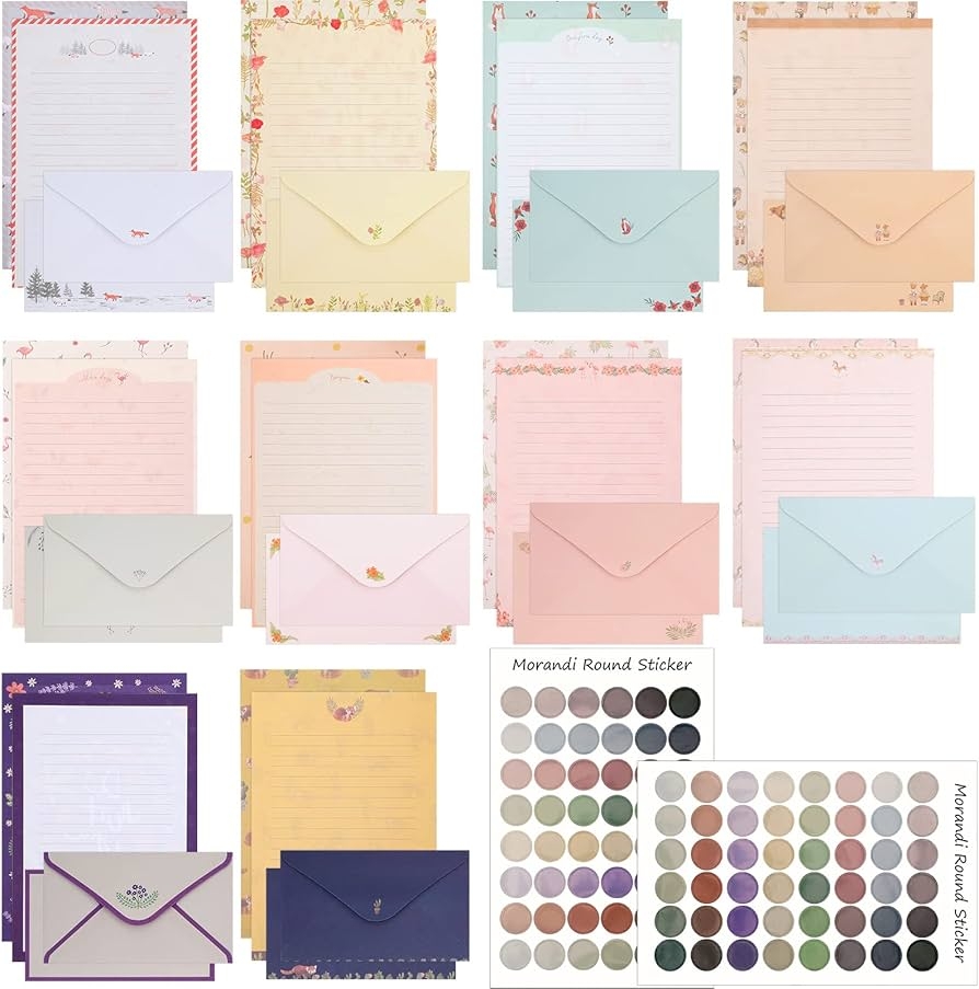 180 Piece Writing Paper And Envelopes Set Includes 60 Letter Paper 