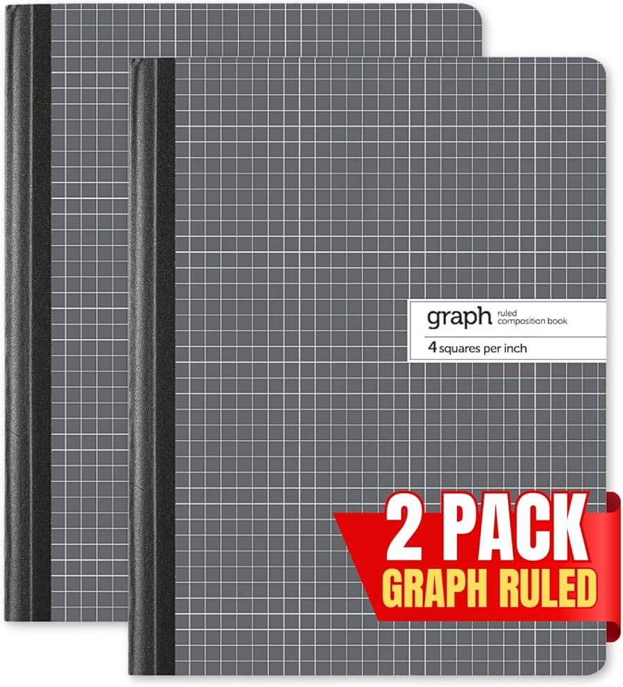1InTheOffice Graph Composition Book 9 5 X 7 5 Inch Squared Paper 