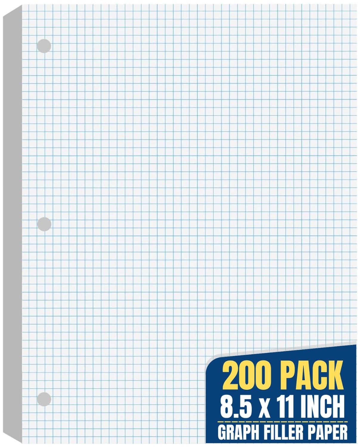1InTheOffice Graph Line Fill Paper 8 5 X 11 100 Sheets White Pack 