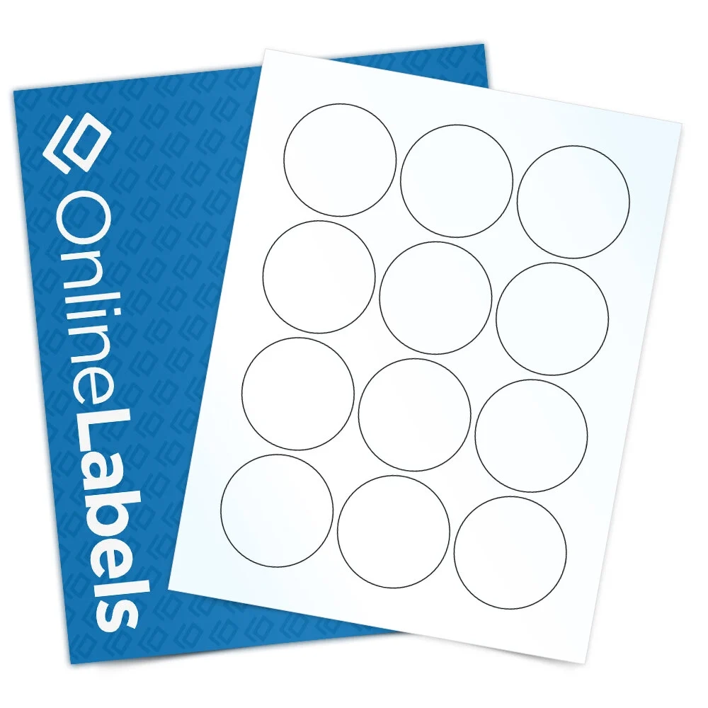 2 25 Circle Labels 2 1 4 Round Labels Clear Gloss Laser 