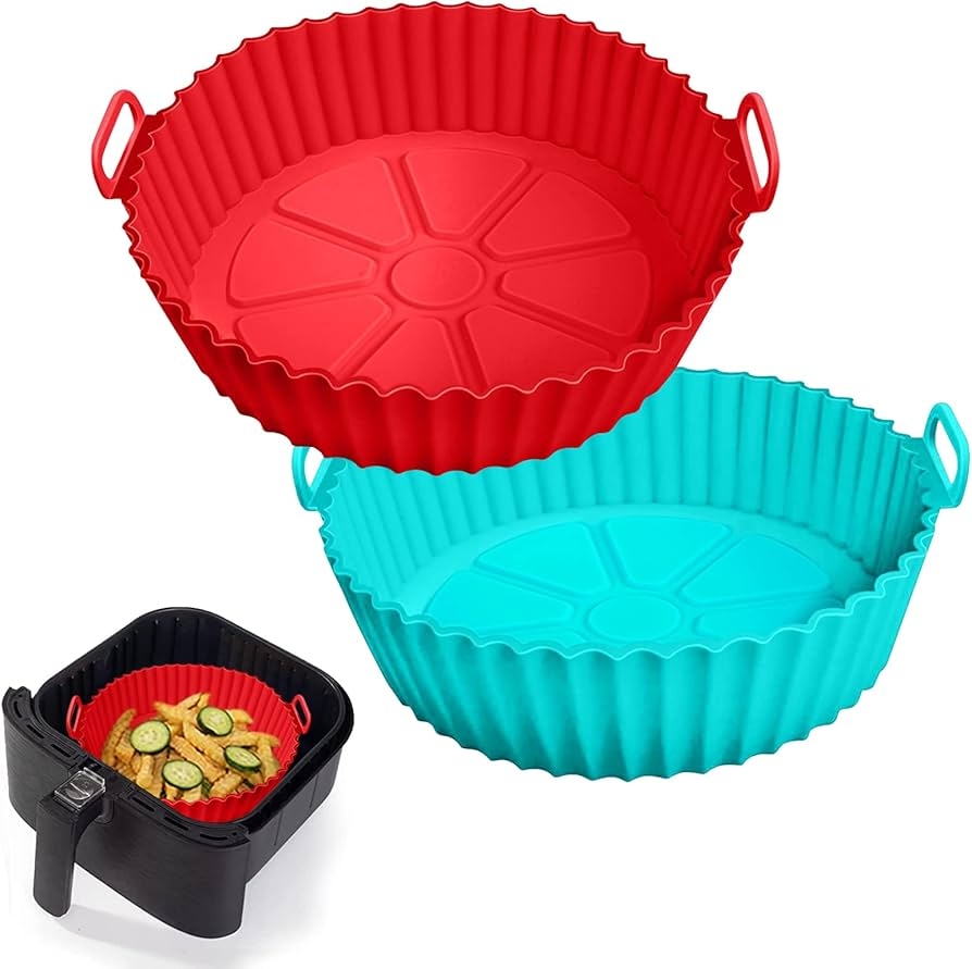 2 Pack Air Fryer Silicone Inserts For 3 To 5 QT Air Fryer 