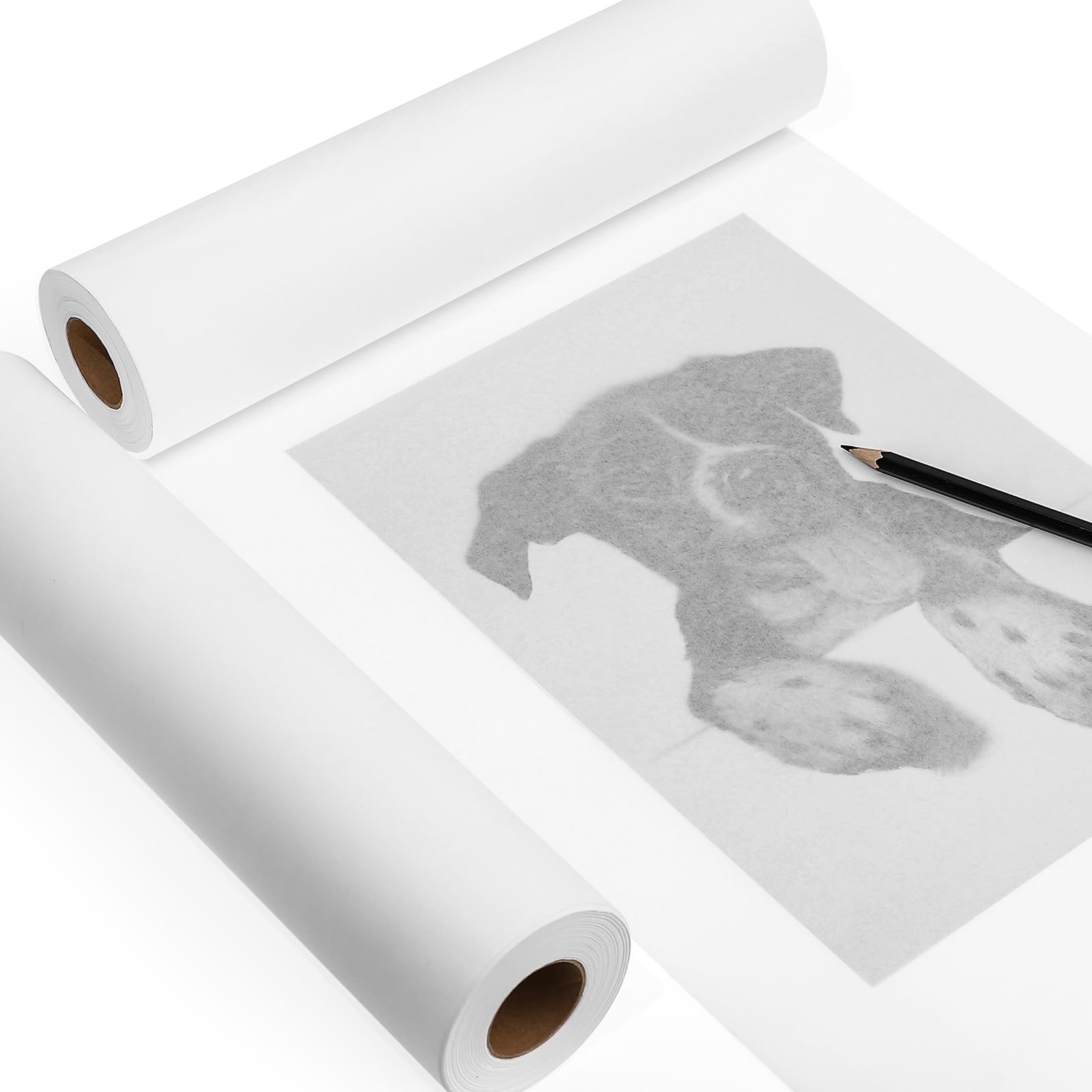 2 Rolls 30 Cm X 50 M Tracing Paper Rolls Sketching Rolls 26 G m 