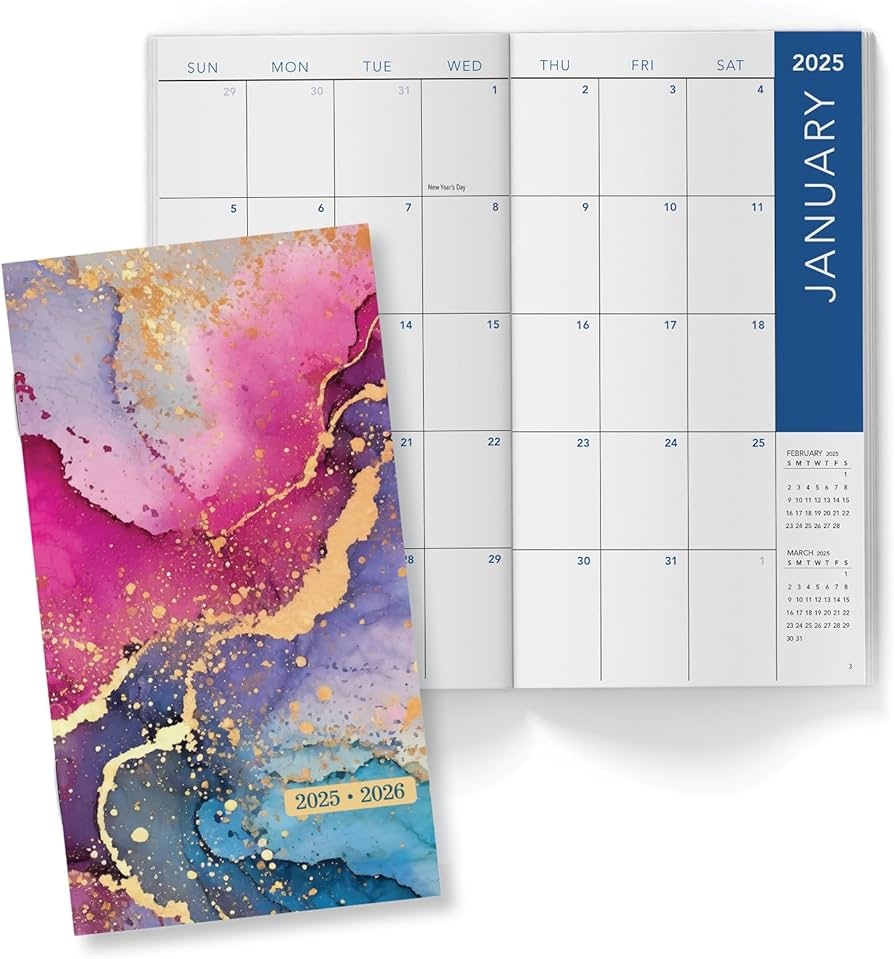 2 Year Monthly Pocket Planner Pocket Calendar 3 5 x6 5 2025 