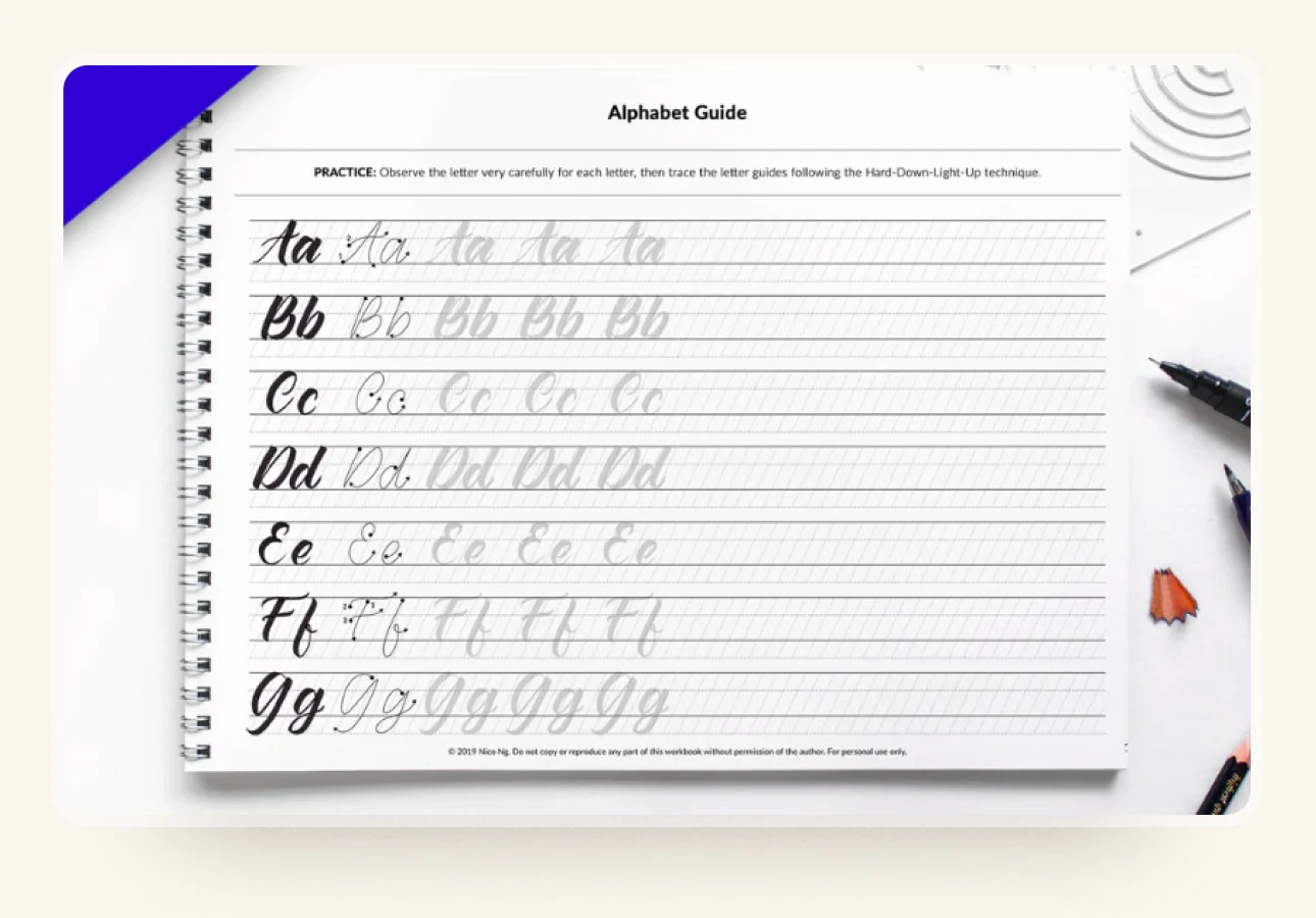 20 Best Calligraphy Practice Sheets