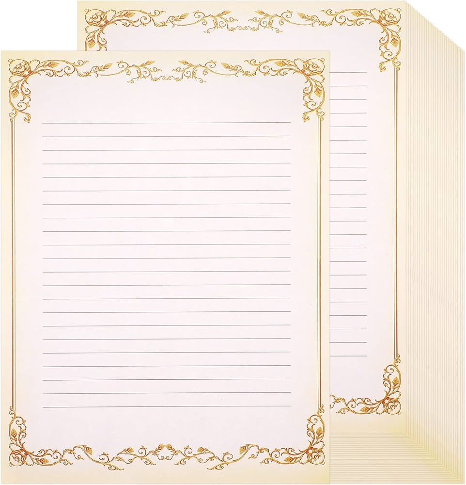 200 Sheets Vintage Lined Writing Paper Writing Paper With Lines 