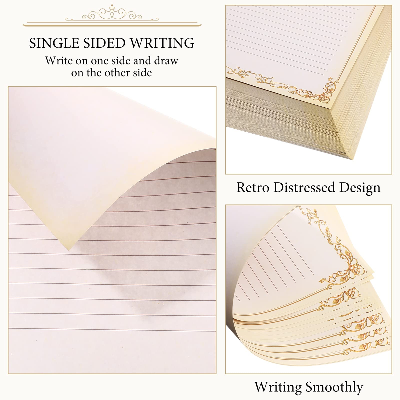 200 Sheets Vintage Lined Writing Paper Writing Paper With Lines 