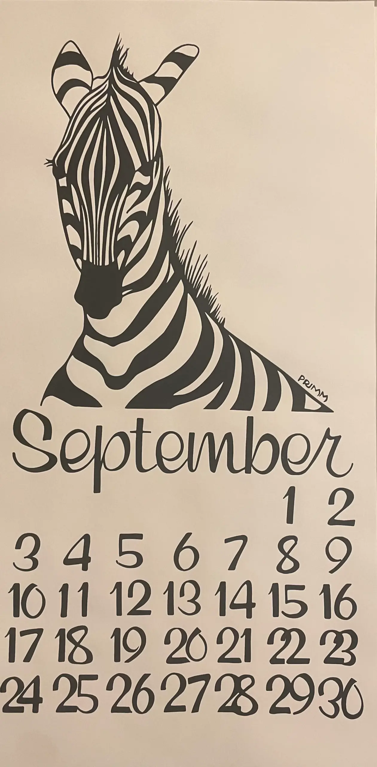 2023 Dolphin Studio Calendar Archive Print September By Primm