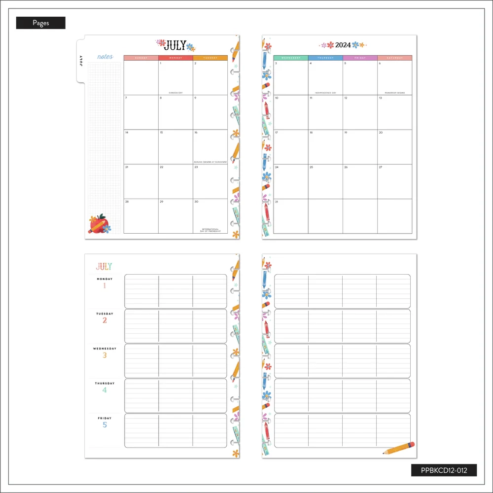 2024 Classroom Brights Teacher Happy Planner Box Kit Classic Teacher