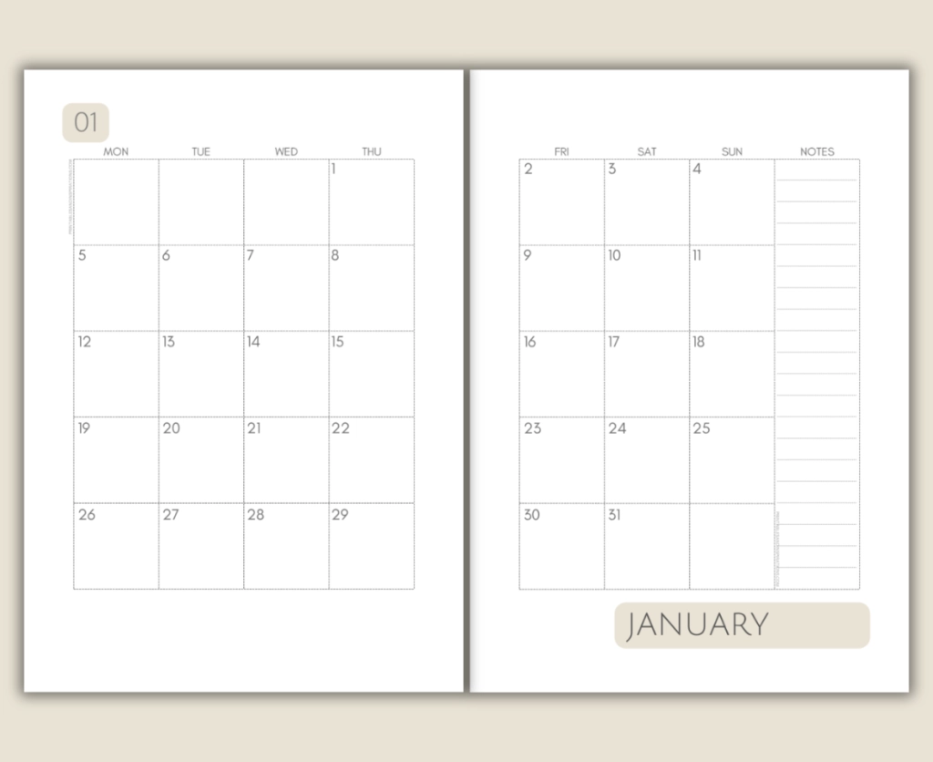 Blank Printable Calendar Page Pdf