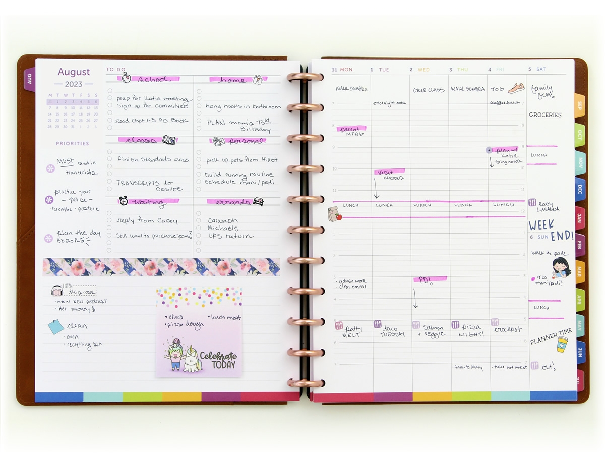 2025 26 Academic Calendar Planner Pages Letter Discbound