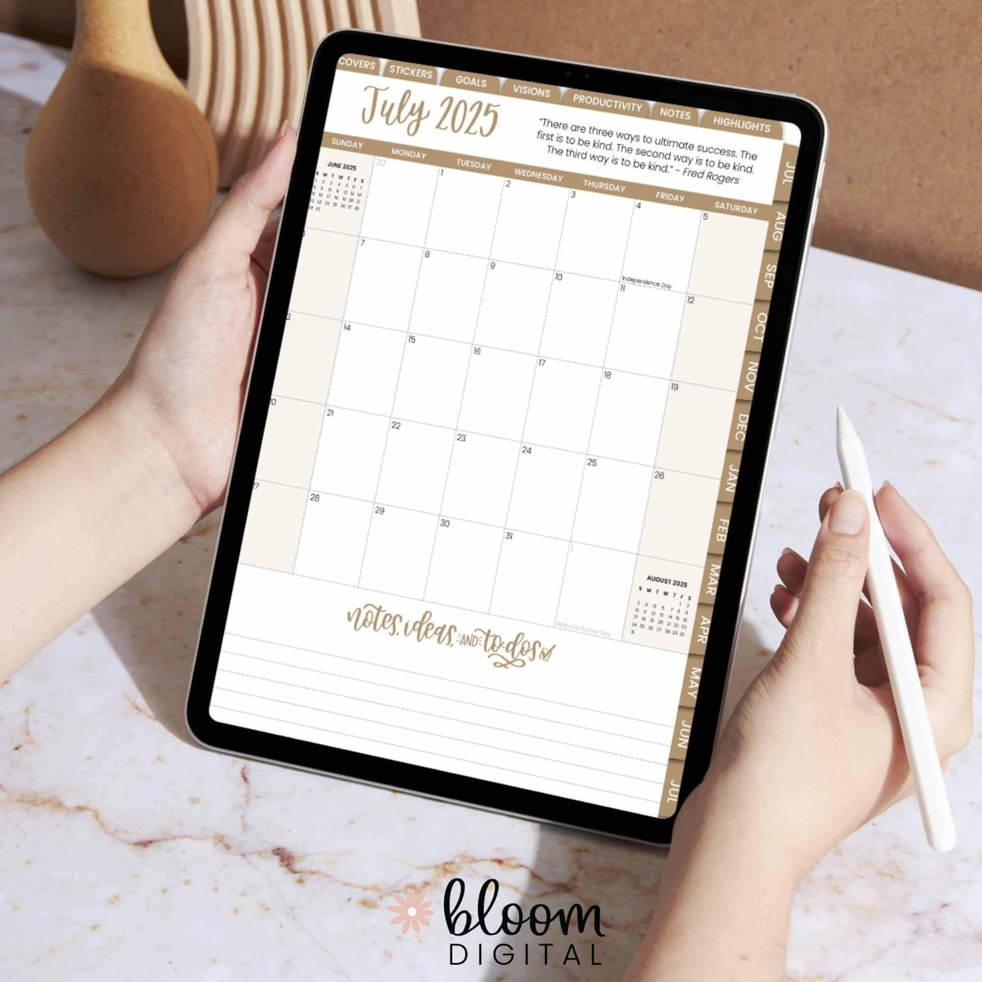 2025 26 Academic Year Digital Planner For IPad amp GoodNotes Bloom 
