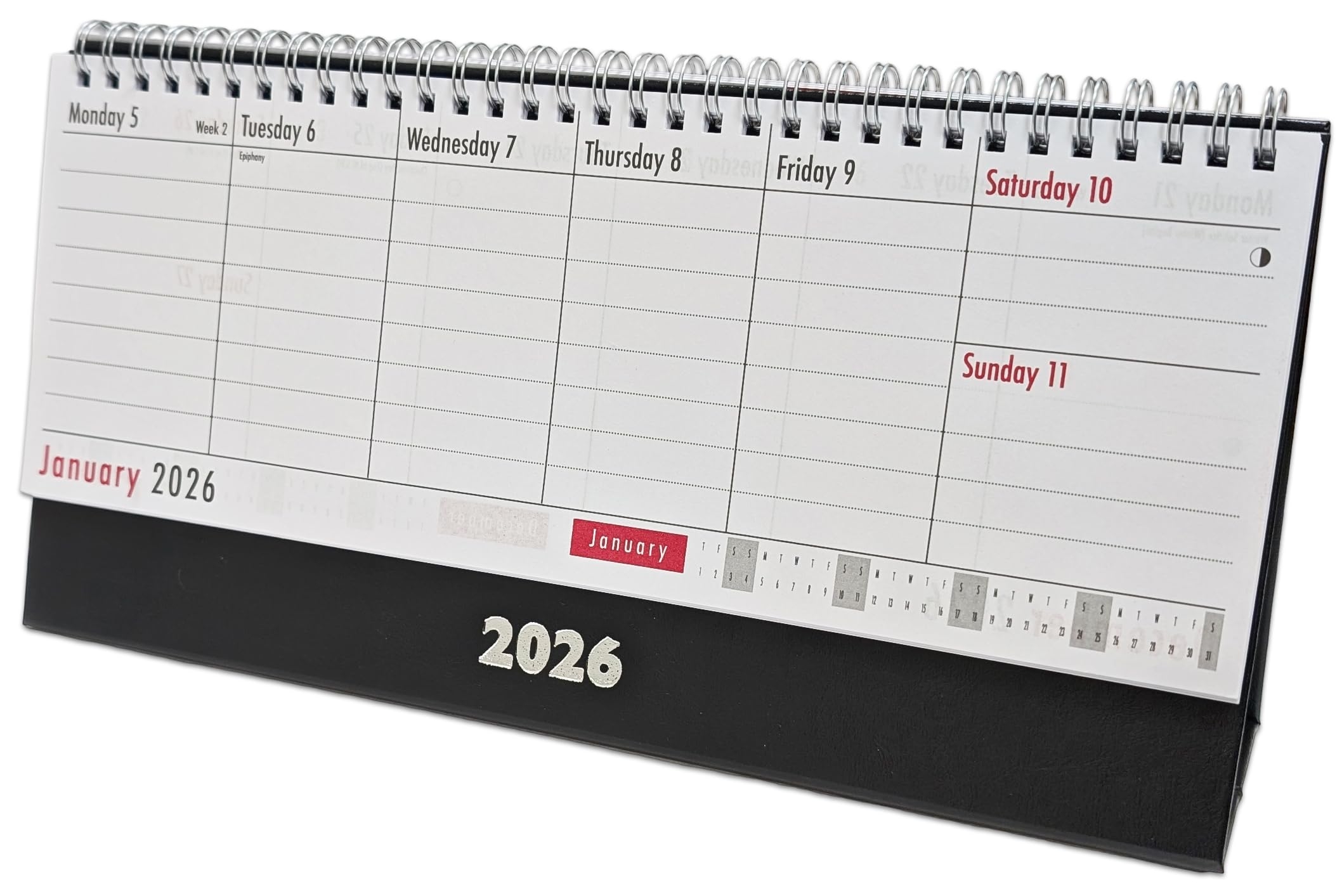 2025 Desktop Flip Calendar Freestanding Weekly Planner For 