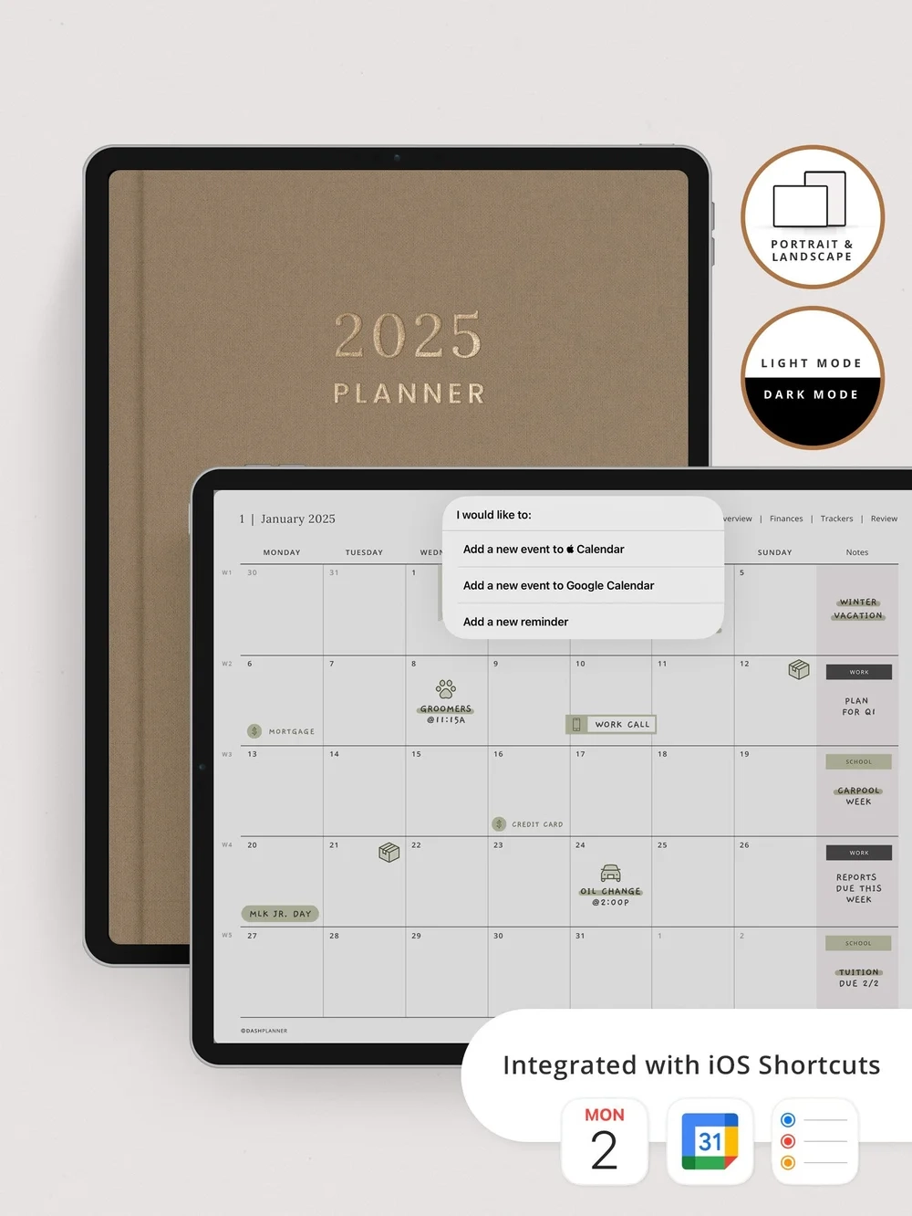 2025 Digital Planner With Calendar Links Dash Planner