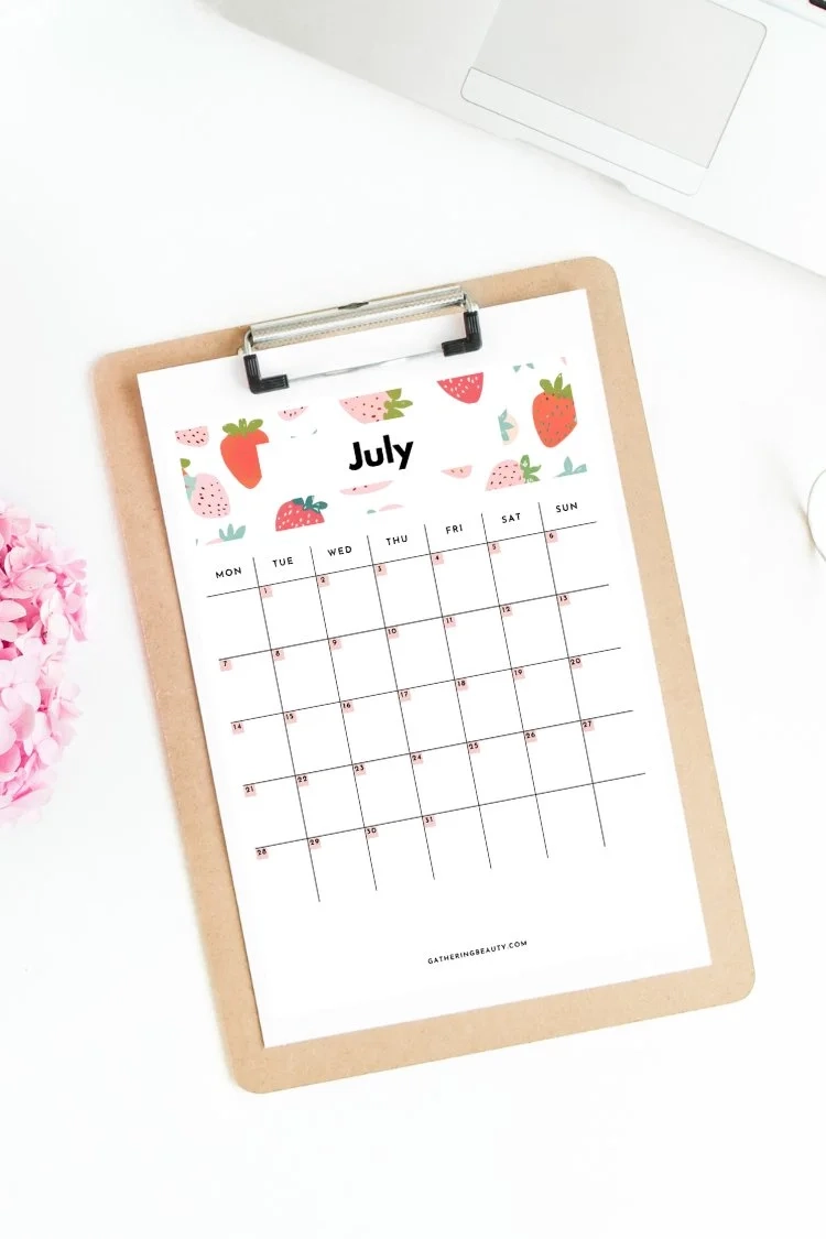 2025 Monthly Calendar Printable Gathering Beauty