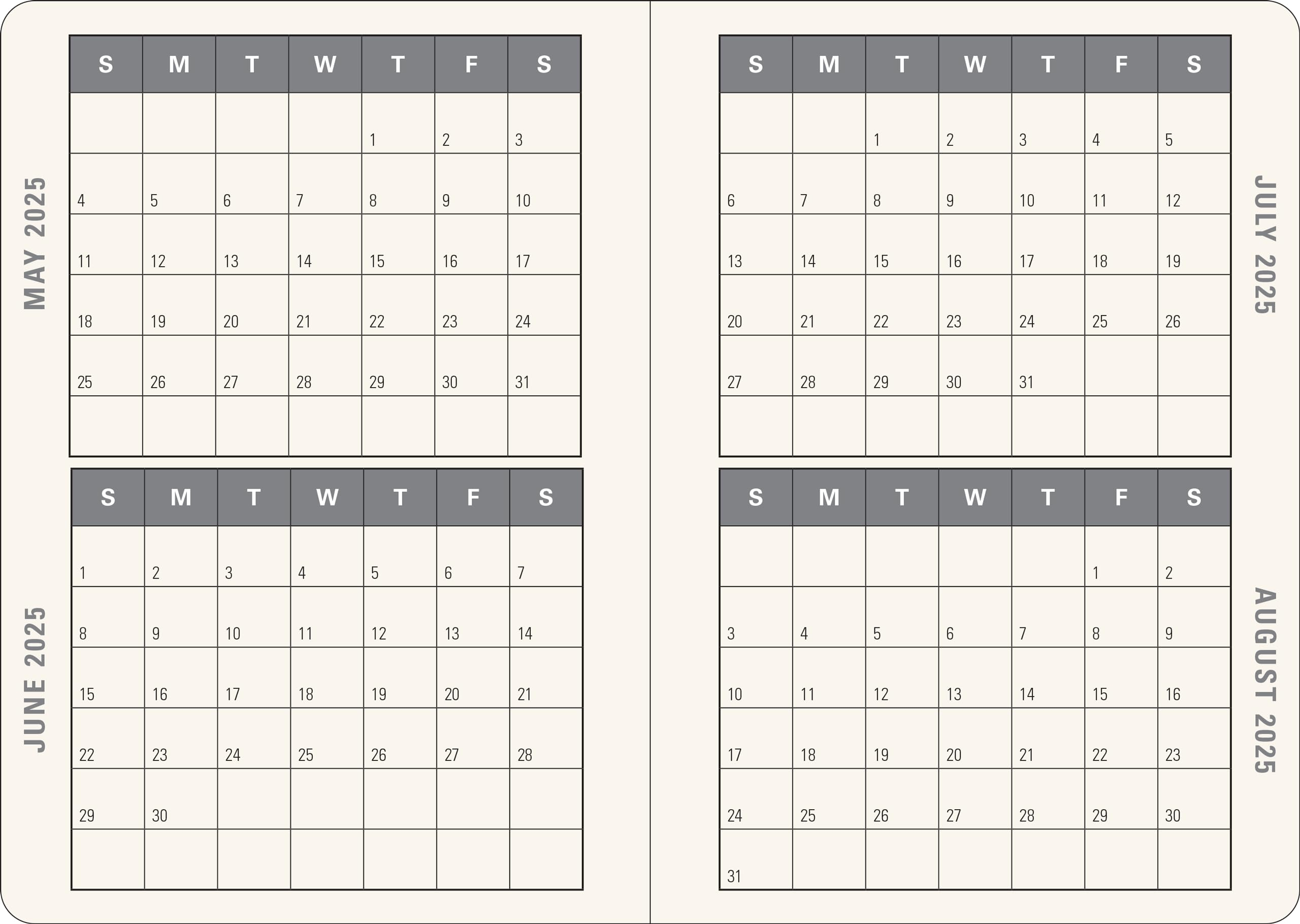 2025 Persian Grove Weekly Planner 16 Months Sept 2024 To Dec 