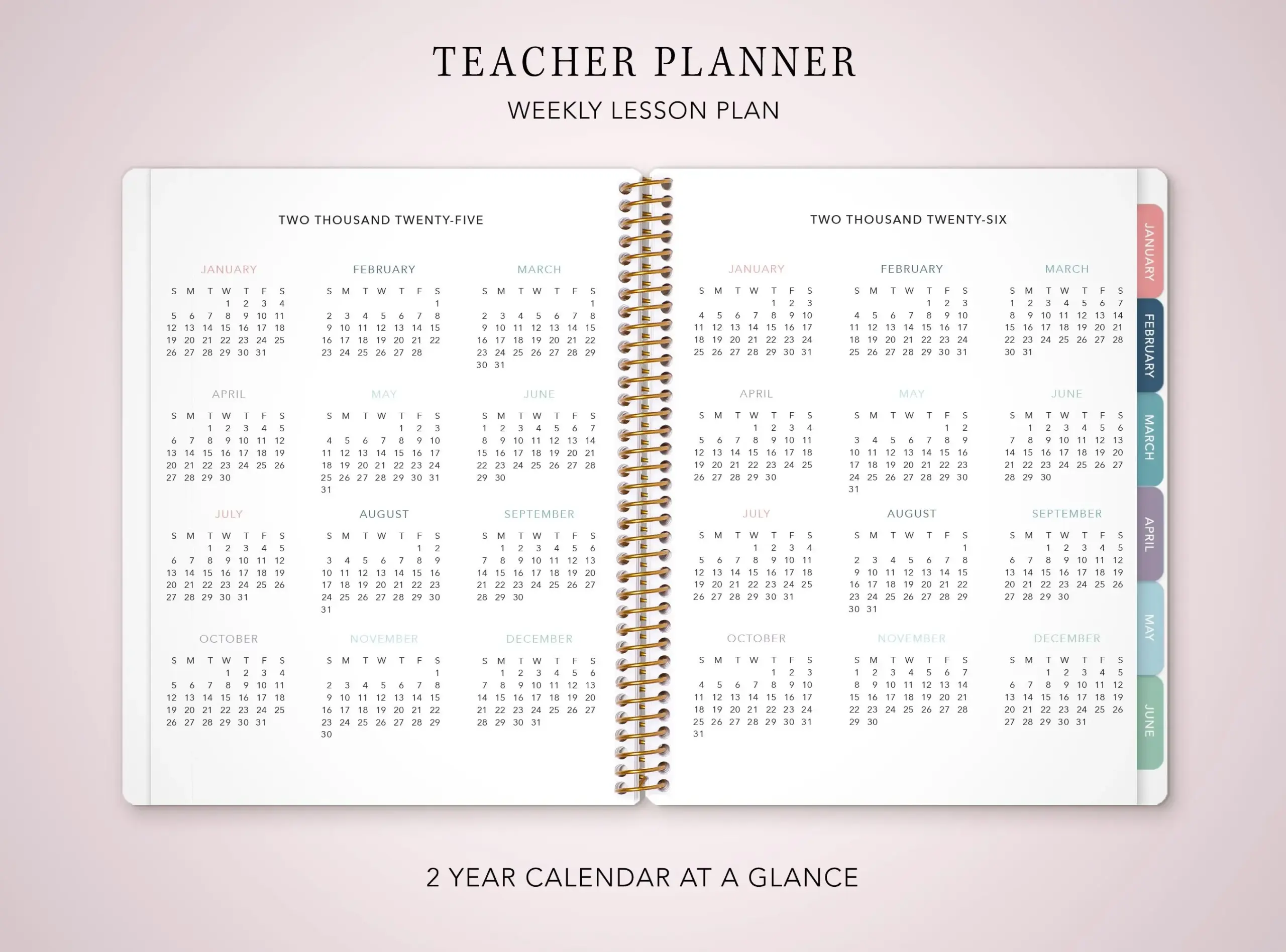 2026 2027 TEACHER PLANNER VERTICAL 7x9 2026 2027 Teacher Lesson 