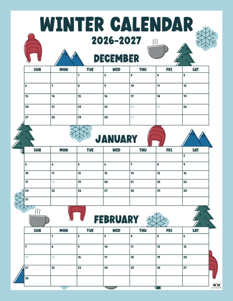 December 2026 January 2027 Printable Calendar