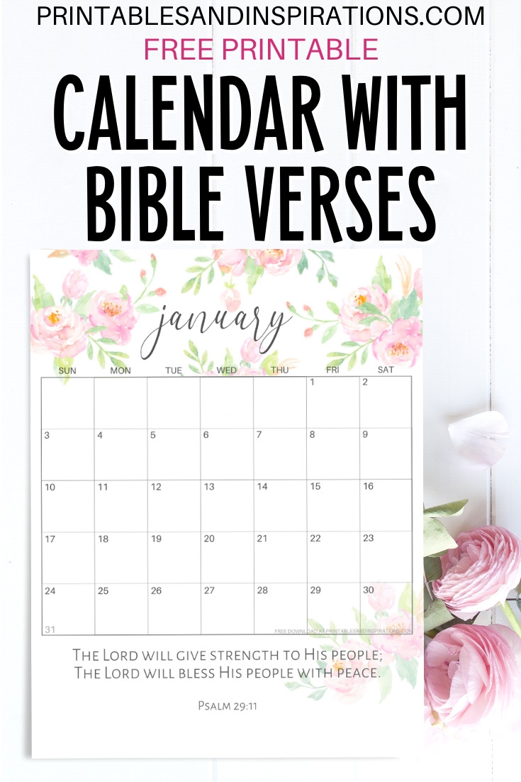2026 Bible Verse Calendar Free Printable Printables And Inspirations