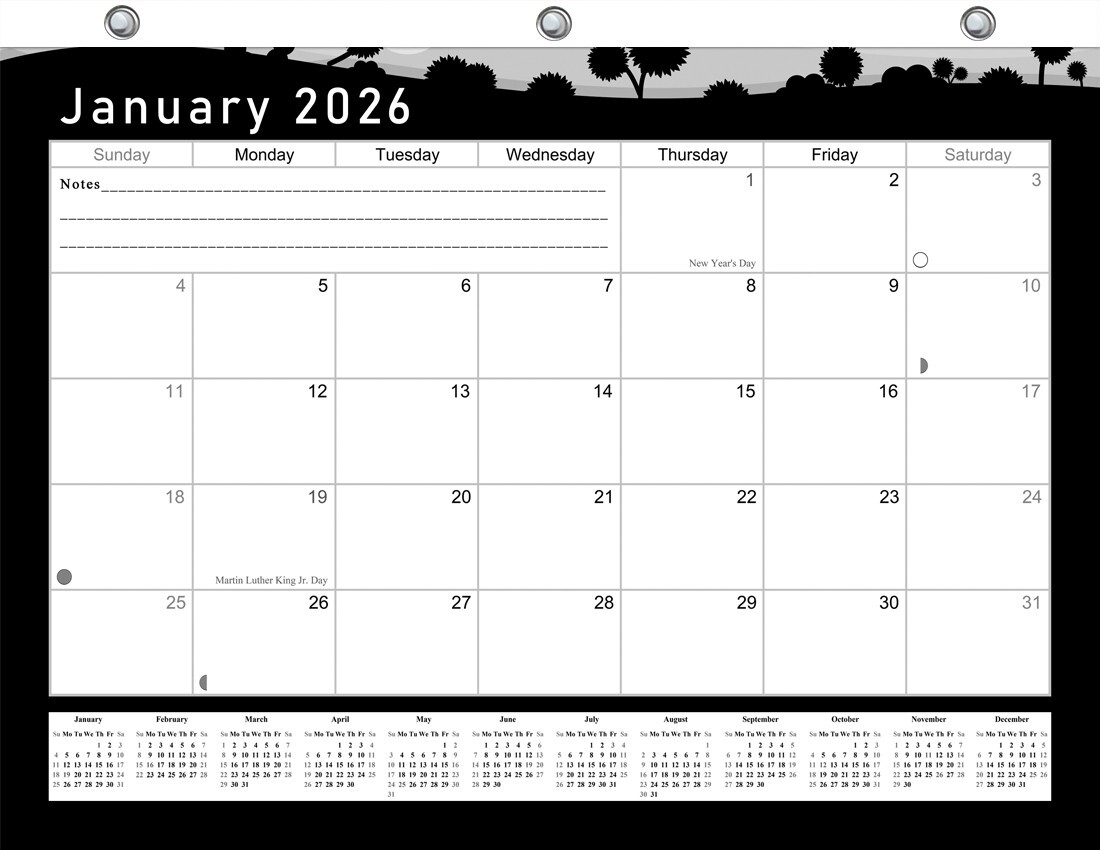 Printable Calendar December 2026pages