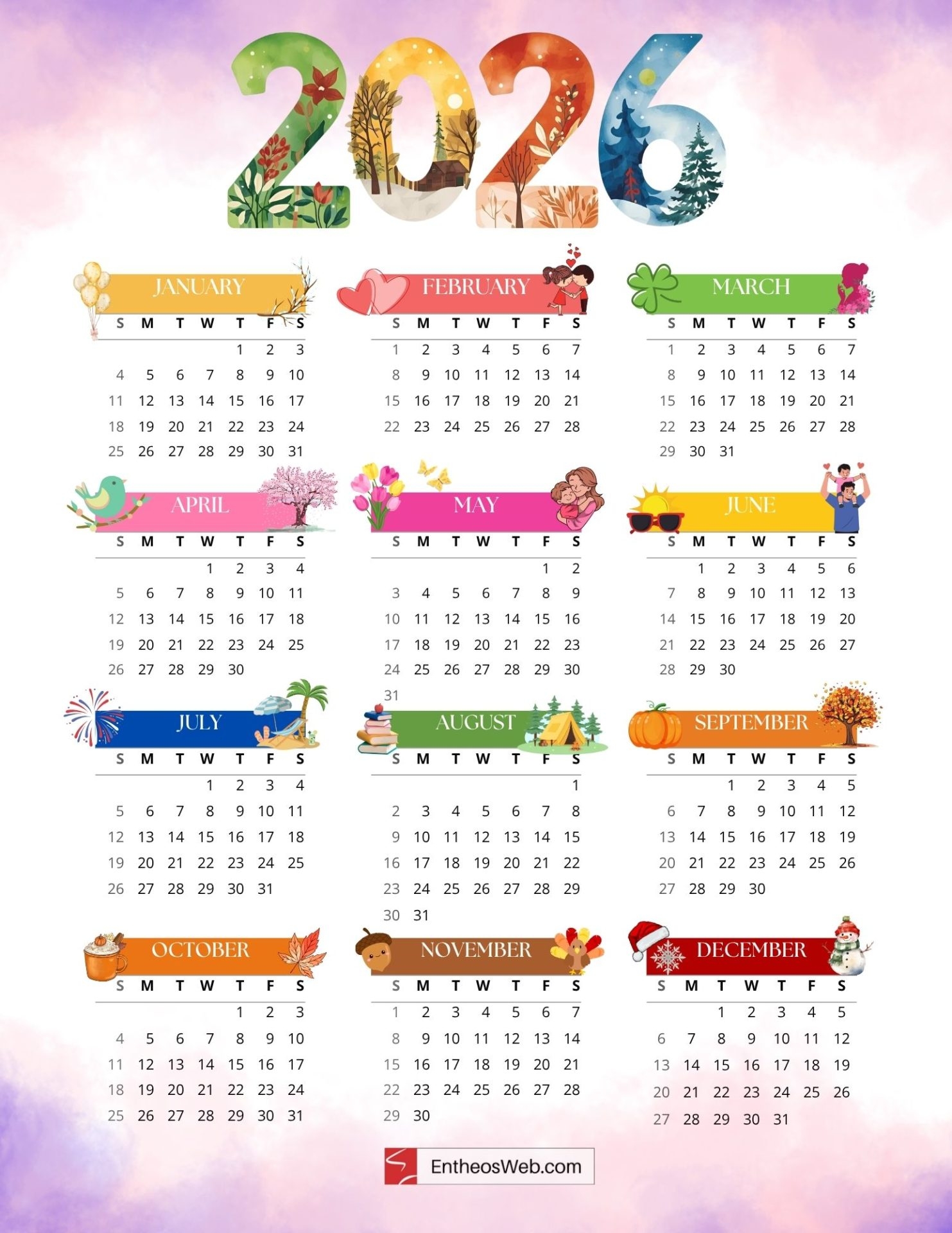 Full Calendar For 2026
