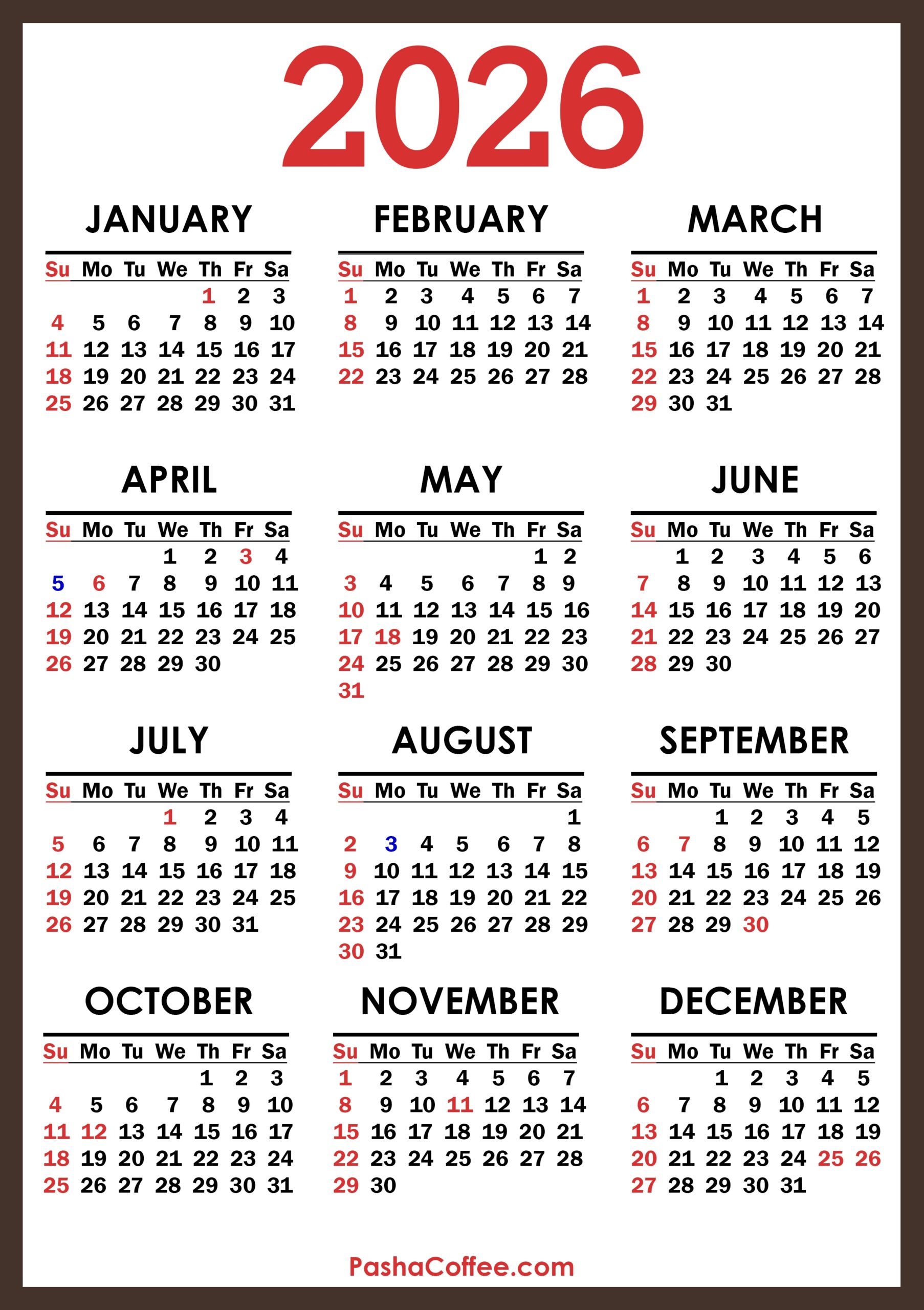 Canadian Calendar 2026 With Holidays