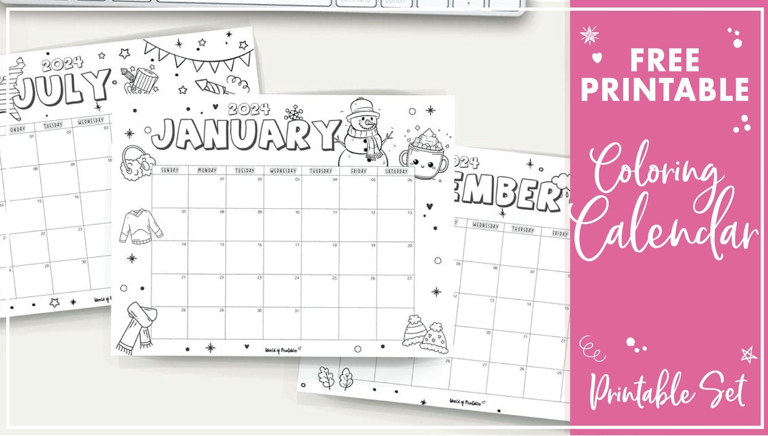 2026 Coloring Calendar Free Printables World Of Printables