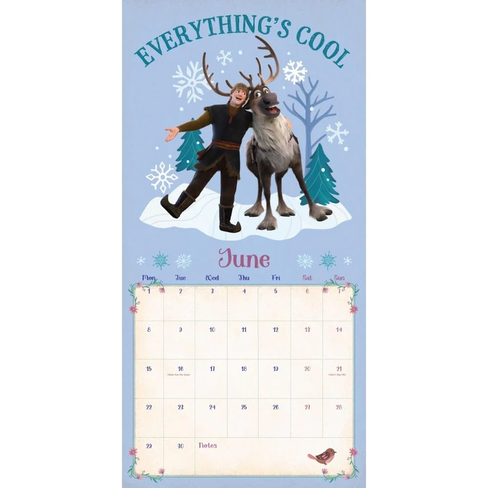 2026 Disney Frozen Square Wall Calendar
