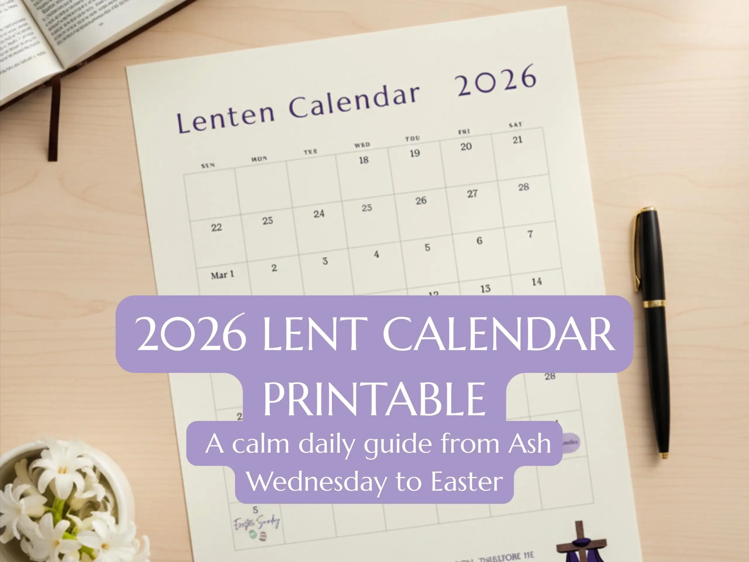 2026 Lent Calendar Printable Lenten Prayer amp Reflection 
