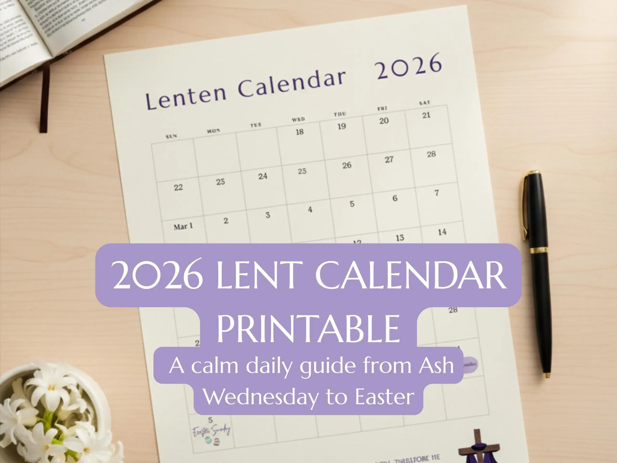 2026 Lent Calendar Printable Lenten Prayer amp Reflection 