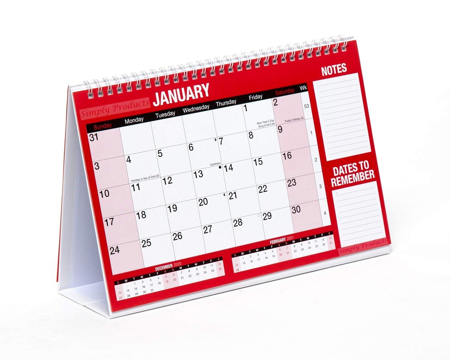 2026 Month To View Desktop Office Table Calendar Planner Stand 