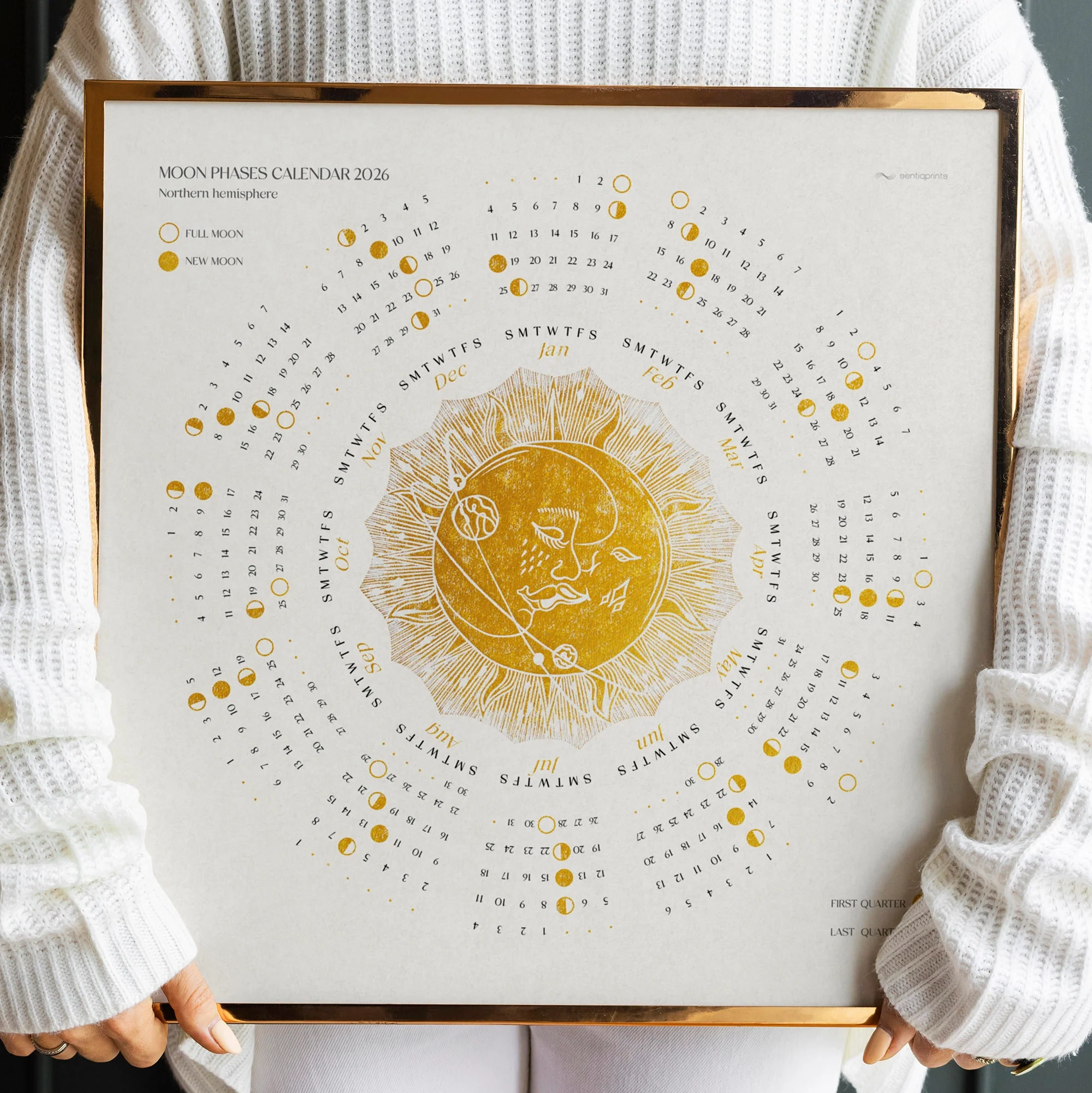 Moon Calendar 2026 Printable