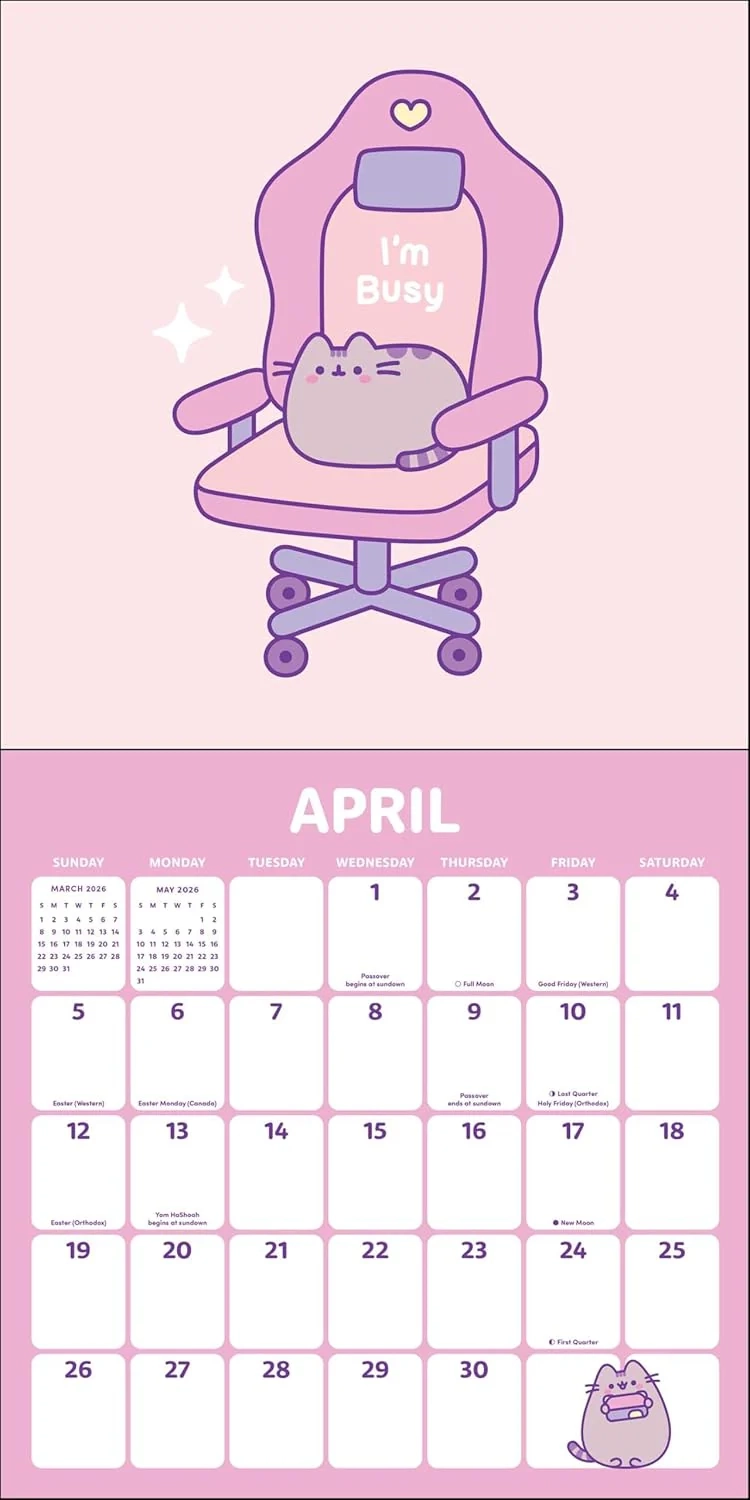 2026 Pusheen Square Wall Calendar