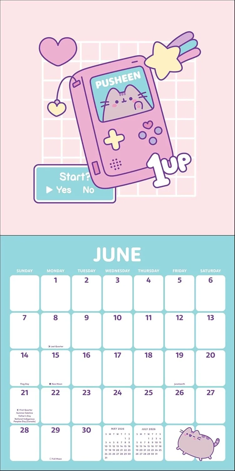Printable Calendar December 2026 Pusheen