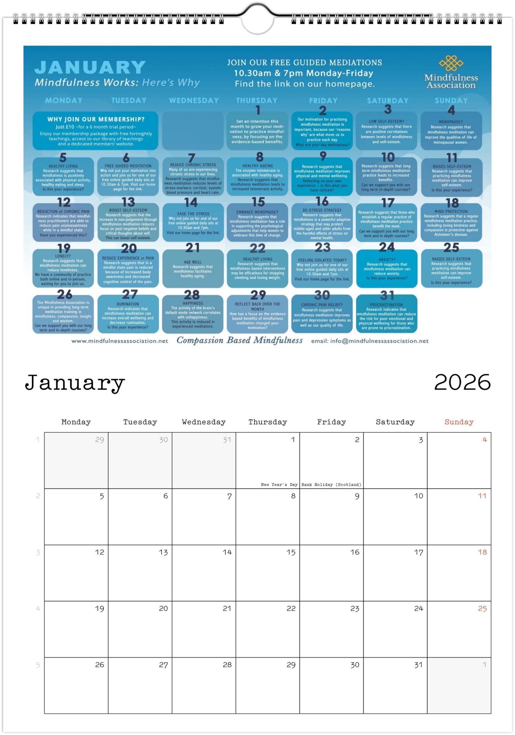 December 2026 Calendar Printable Pdf Mindfulness