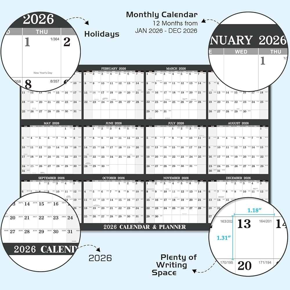 2026 Wall Calendar Yearly Wall Calendar 2026 Jan Chile Ubuy