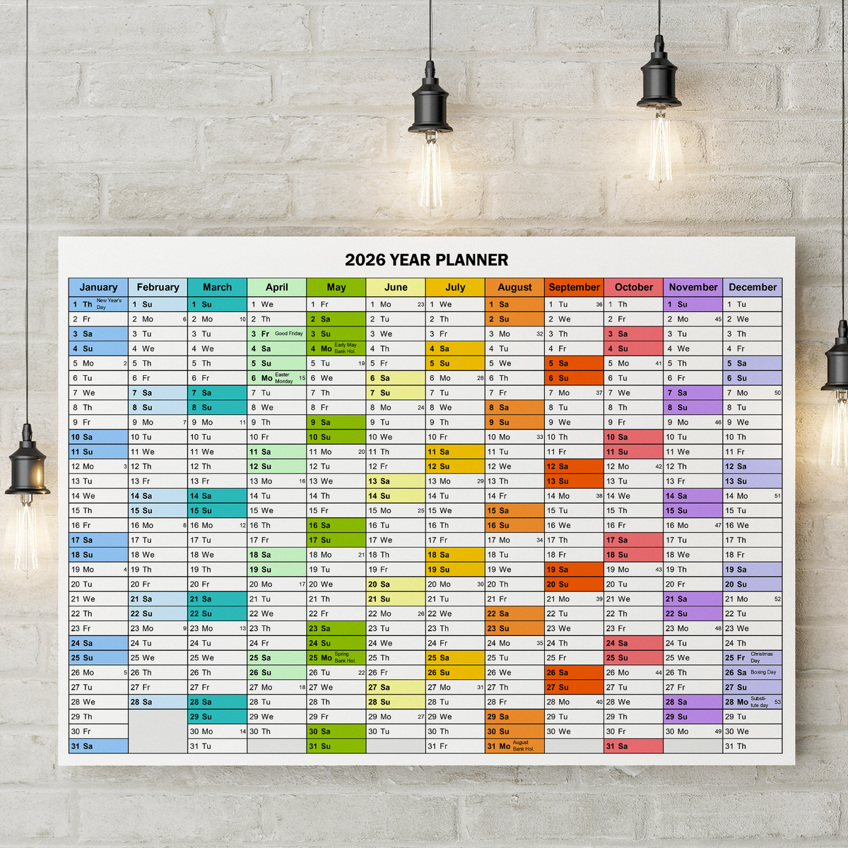 New Year Calendar Planner