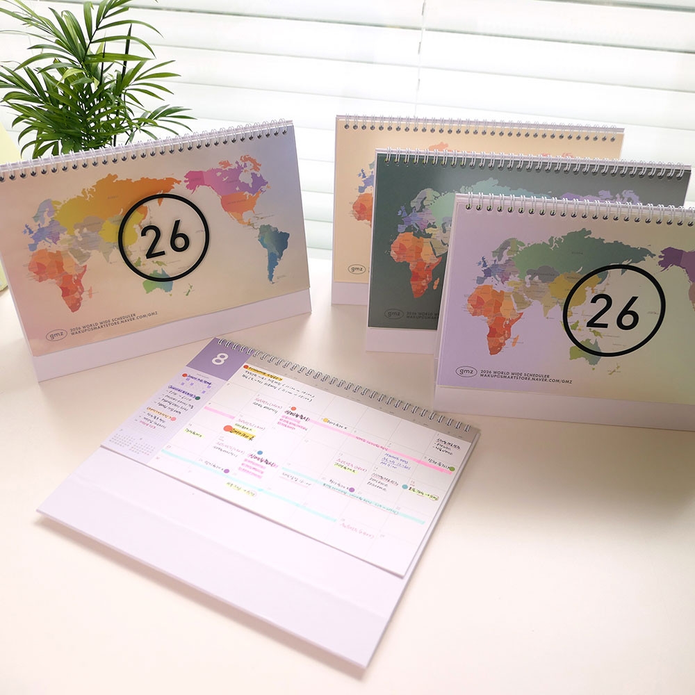 2026 World Wide Scheduler Desk Calendar