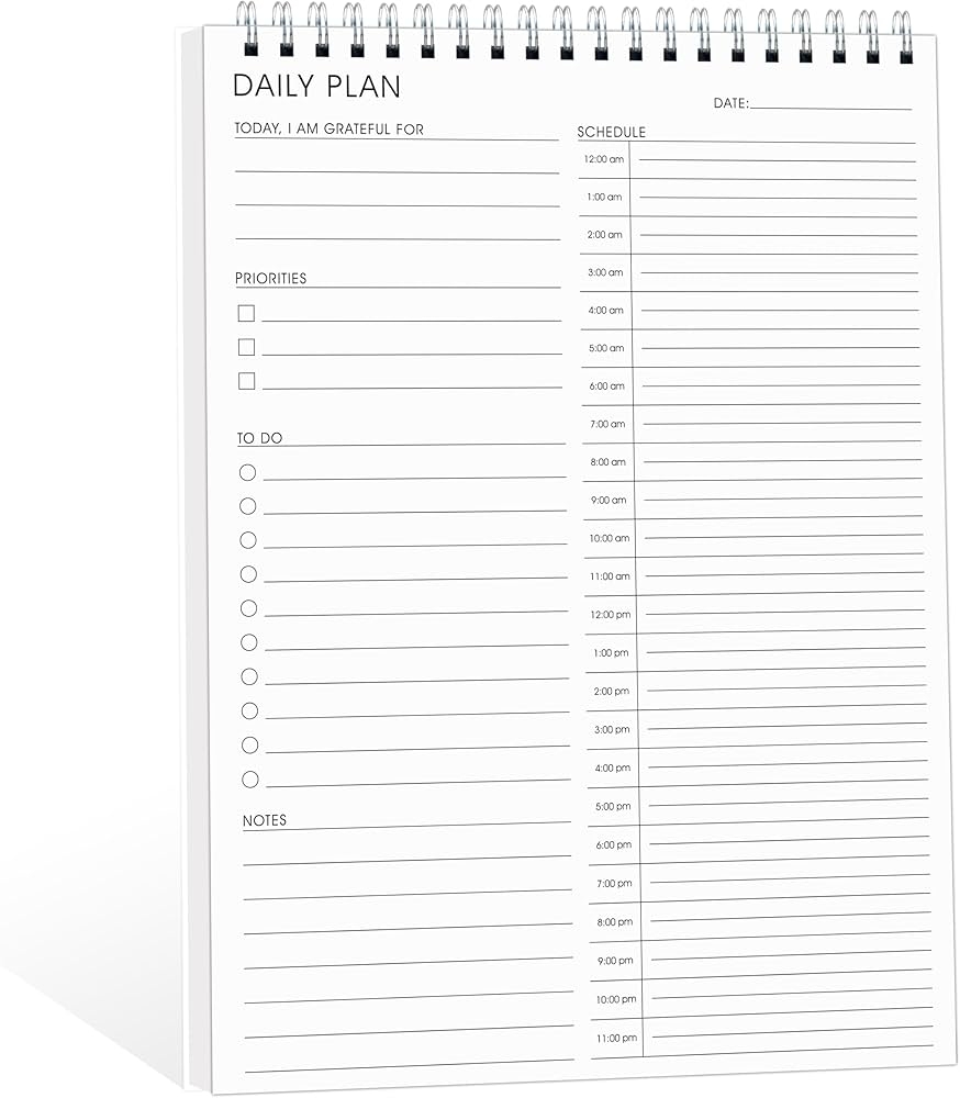 24 Hour Daily Planner To Do List For Work amp Personal Life 