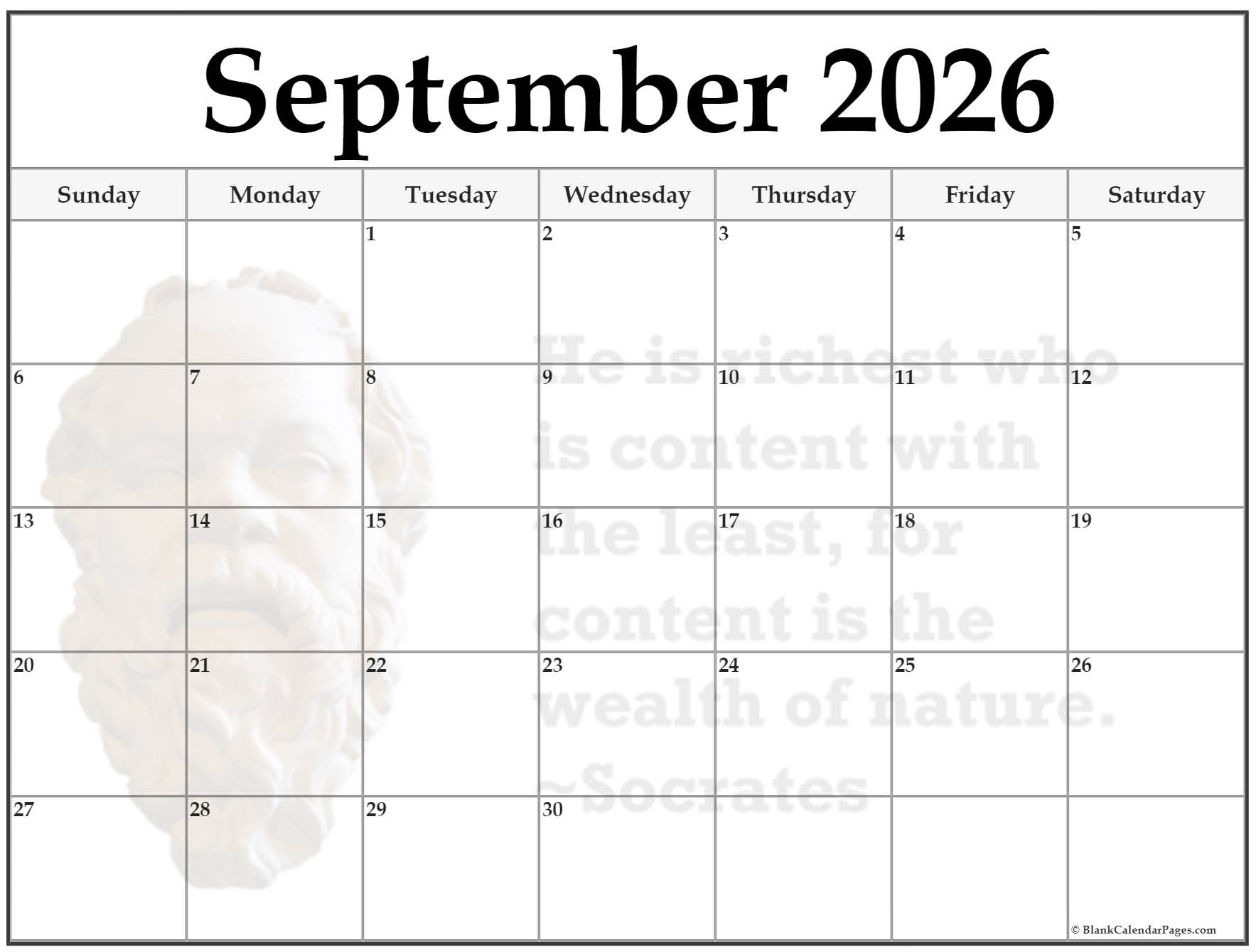 24 September 2026 Quote Calendars