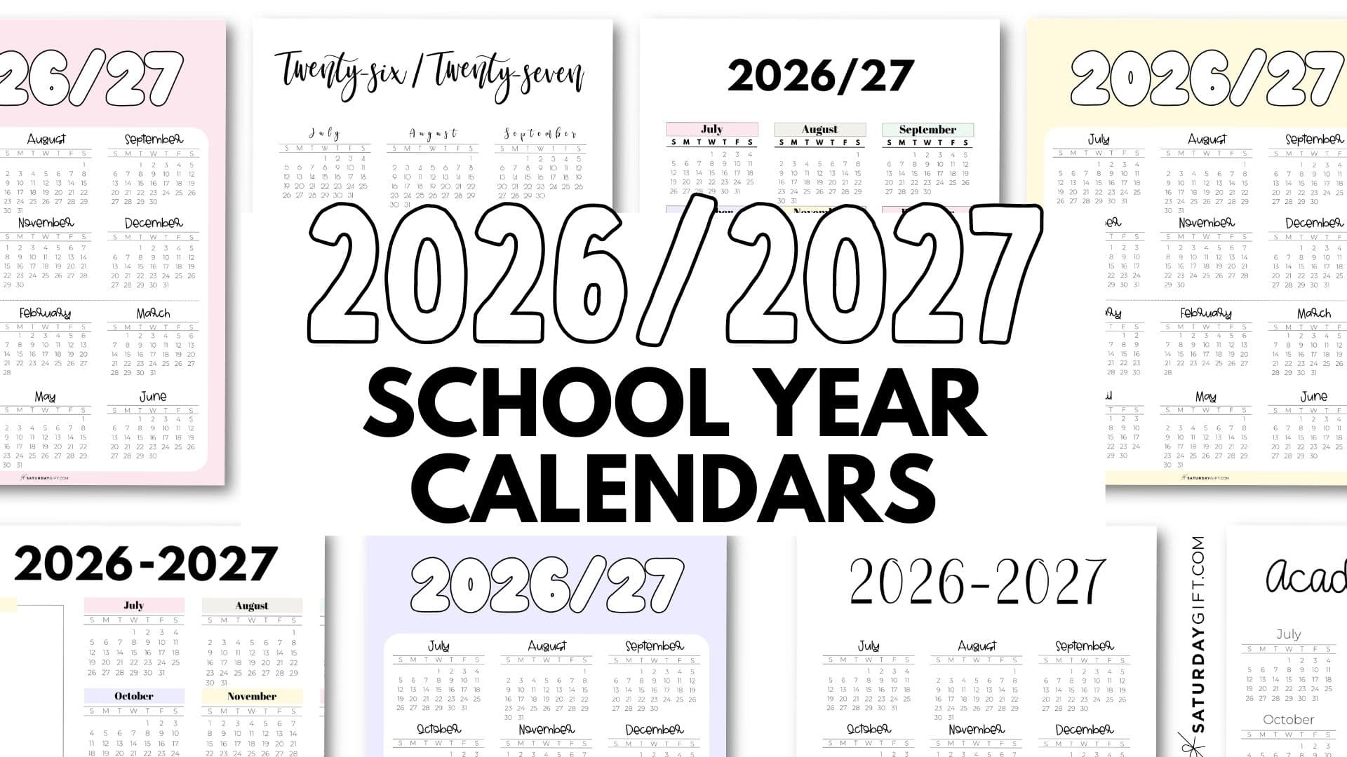 26 27 School Year Calendar Printables 17 Academic Calendars 2026 