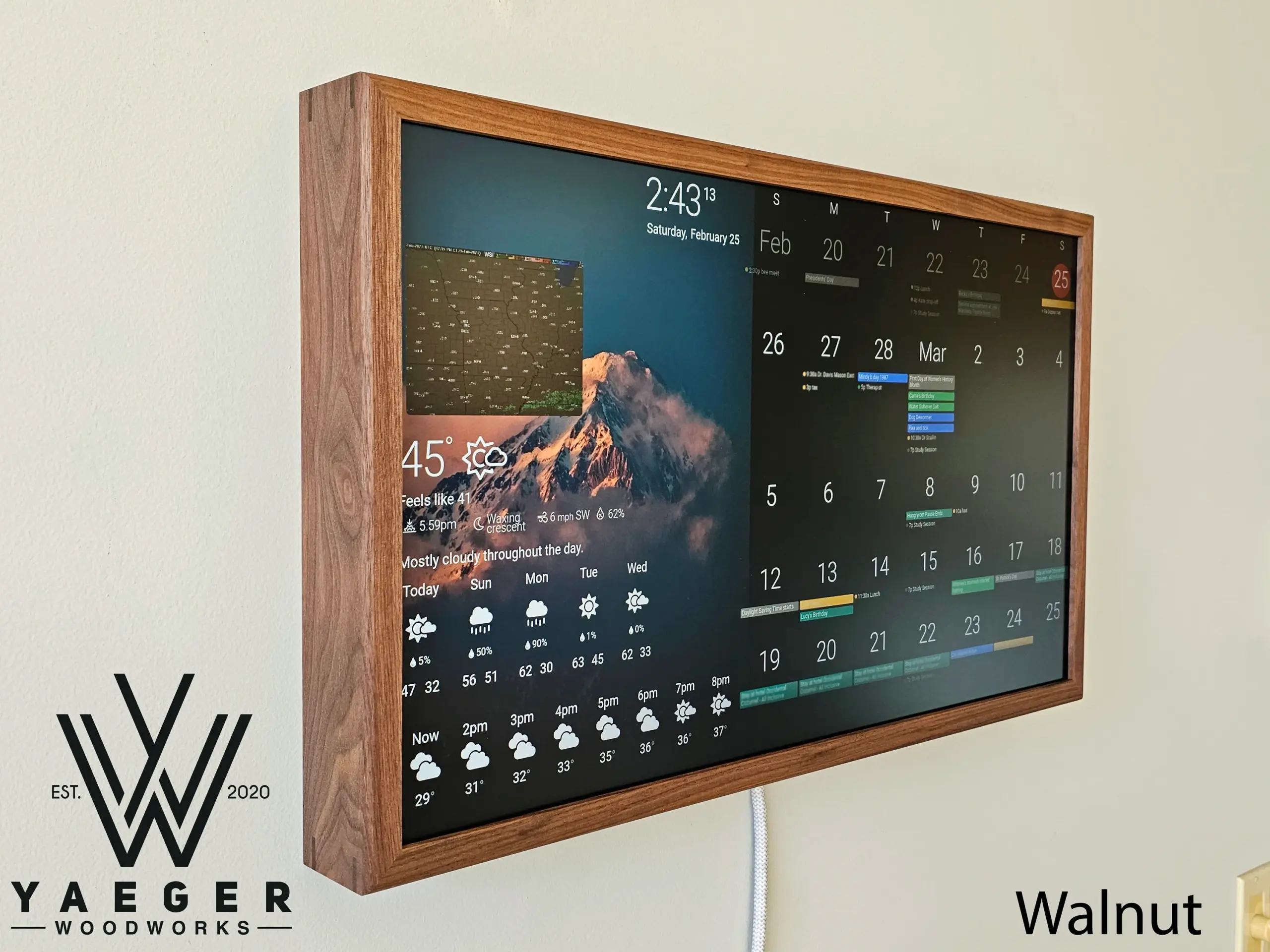 27in Smart Calendar Smart Wall Display Photo Viewer Etsy
