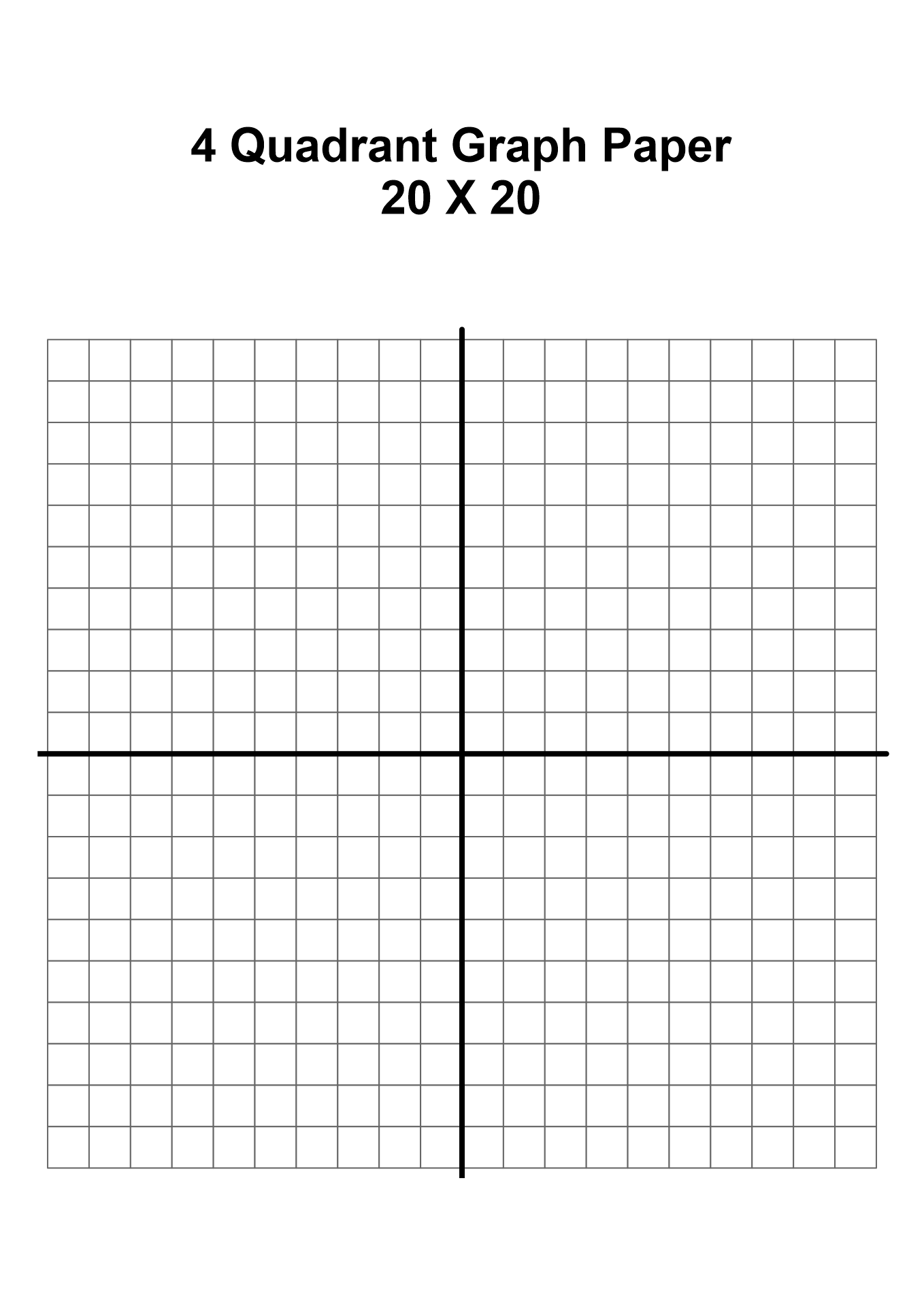 3 16 Squares Graph Paper Numbered Axis Graph Paper 4 Quadrant 