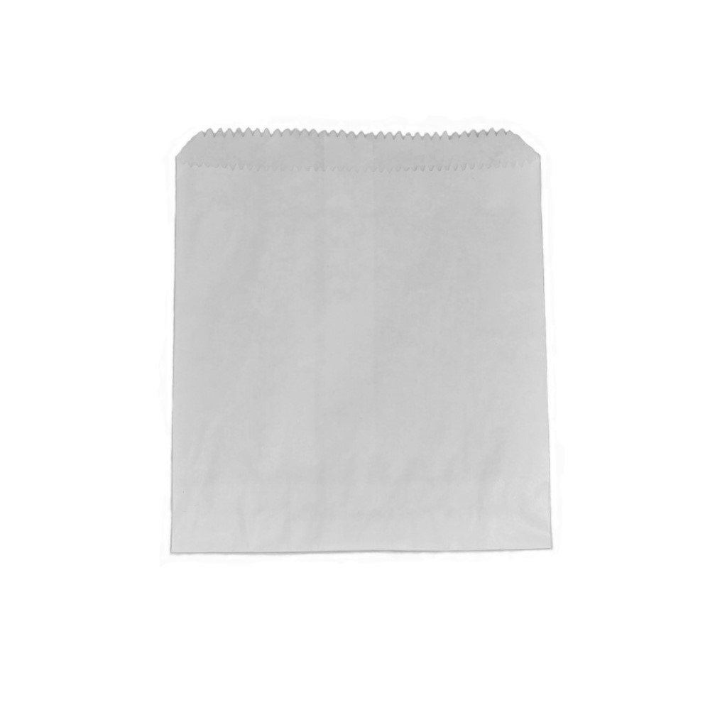 3 Flat White Grease Proof Lined Paper Bag 240x200mm Bio 