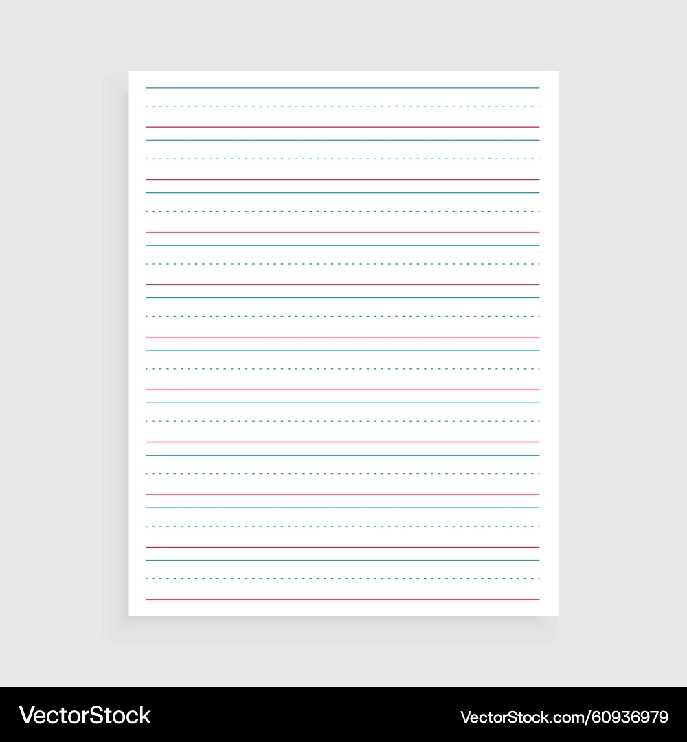 3 Line Notebook Layout Paper Lizenzfreie Vektorgrafik 