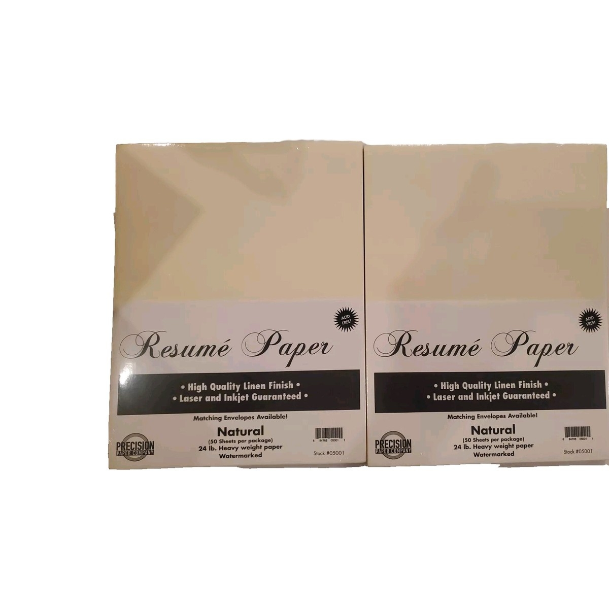 3 Pack Resume Paper High Quality Linen Finish NATURAL COLOR 50 Sheets Pack 24LB
